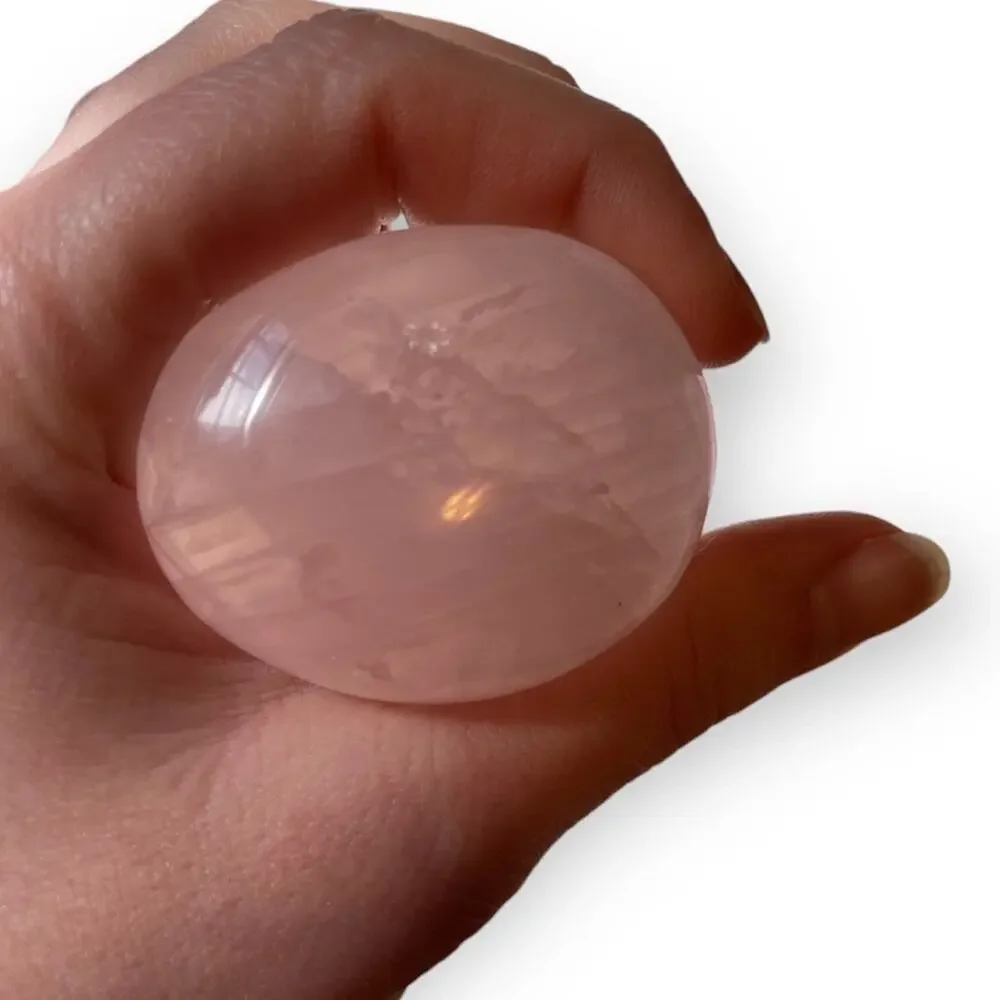 Rose Quartz Palm Stone #4